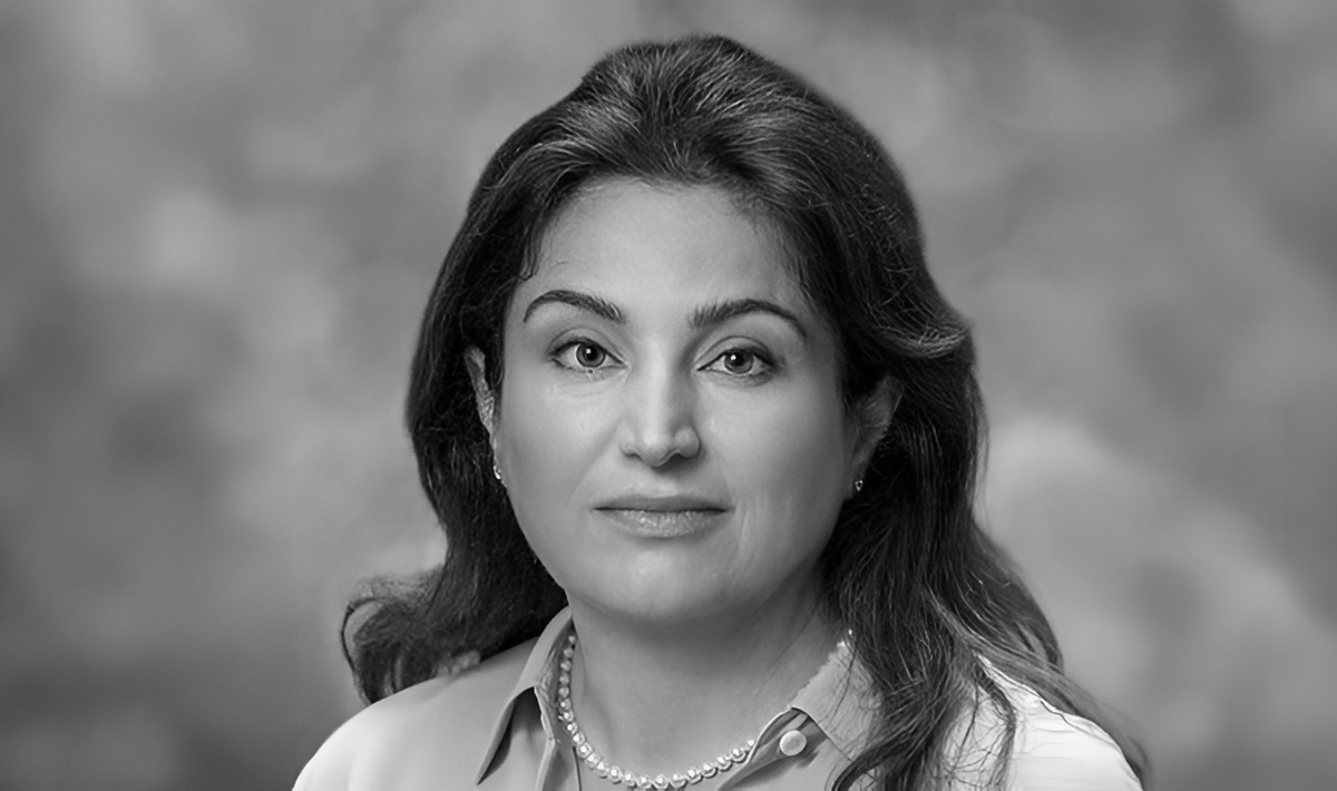 Portrait of Dr. Anne Kachatrian (Black and white)